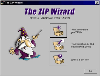 The ZIP Wizard 1.11 screenshot