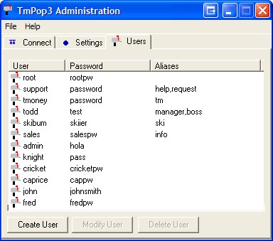 TM-POP3 Server 2.14 screenshot