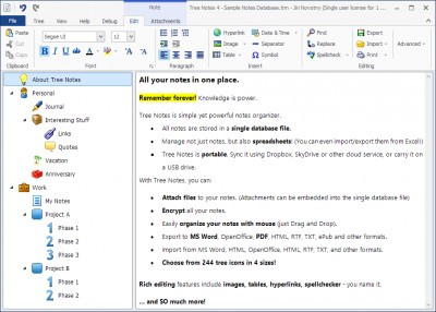 Tree Notes 4.522 screenshot