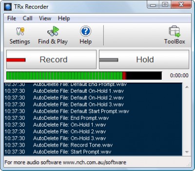 TRx Personal Phone Call Recorder 4.33 screenshot