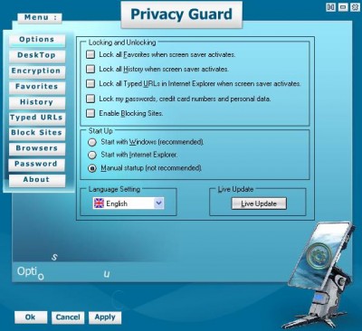 TZ Privacy Guard 5.0.0.0 screenshot