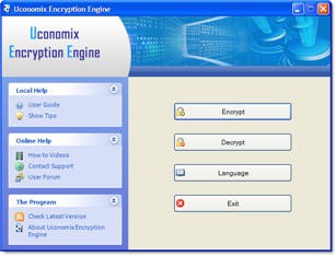 Uconomix Encryption Engine 1.0 screenshot