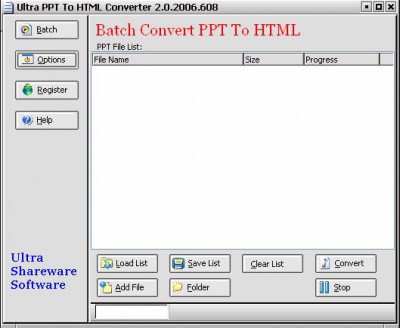 Ultra PPT To HTML Converter 2.0.2011.4 screenshot