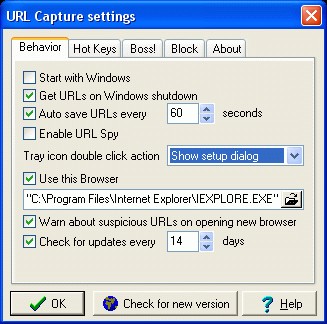 URL Capture 1.4 screenshot