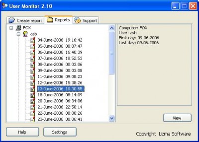 User Monitor 2.10 screenshot
