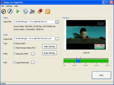 Video to Flash Batch Converter 5.1 screenshot