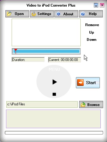 Video to iPod Converter Plus 2.0 screenshot