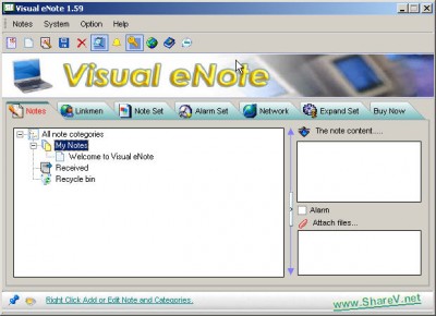 Visual eNote Standard Edition 1.59 screenshot