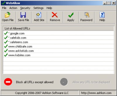 WebAllow 3.26 screenshot