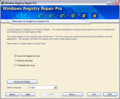 Windows Registry Repair Pro 3.0 screenshot
