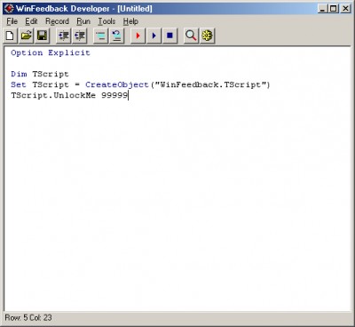 WinFeedback 4.0 screenshot