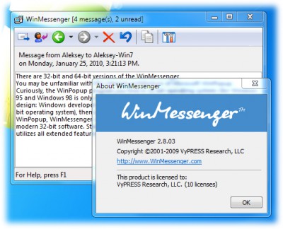 WinMessenger 2.8.05 screenshot