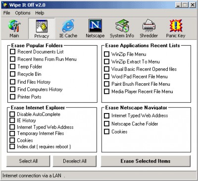 Wipe It Off- Internet History Eraser 2.0 screenshot