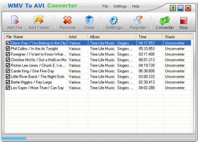 WMV TO AVI Converter 1.00 screenshot