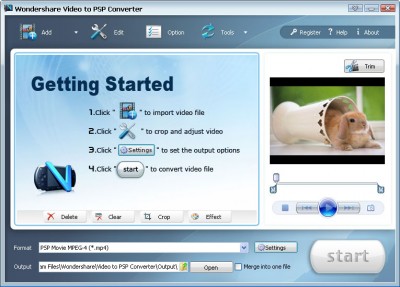 Wondershare Video to PSP Converter 3.1.24 screenshot