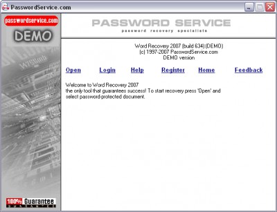 Word Recovery 2007 screenshot