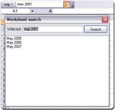 Worksheet Search 2.0.3 screenshot