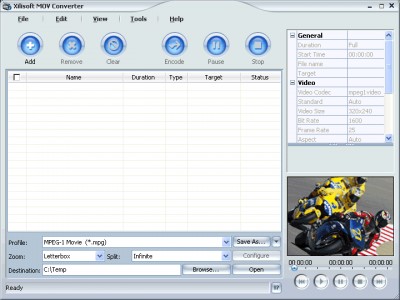 Xilisoft MOV Converter 3.1.9.0829 screenshot