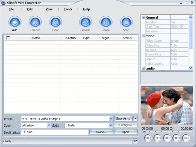 Xilisoft MP4 Converter 3.1.40.090 screenshot