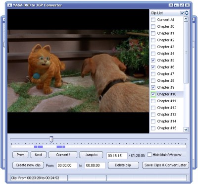 YASA DVD to 3GP Converter 2.6.82.284 screenshot