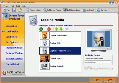 YcySoft ScreenSaver Producer 1.0 screenshot