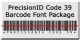 PrecisionID Code 3 of 9 Barcode Fonts 3.0
